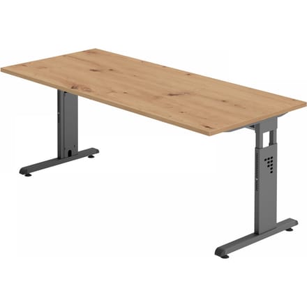 MEGA 19 G | Bureau - 180 x 80 Tafelhoogte I In hoogte verstelbaar Kleur/Grafiet