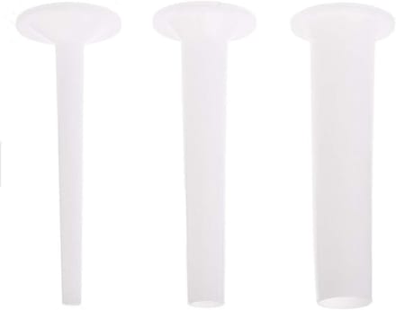 Vulbuizen Worstmaker - Vleesvuller Accessoires - Zelf Worst Maken - Set van 3 - 16cm Lengte - Wit