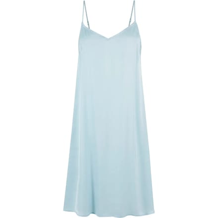 Urban Classics - Viscose Satin Slip Korte jurk - S - Blauw