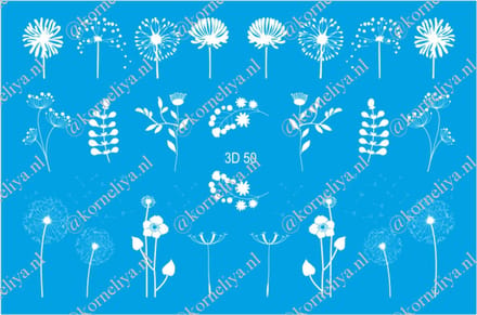 Korneliya 3D Waterdecal - 3D 050 White