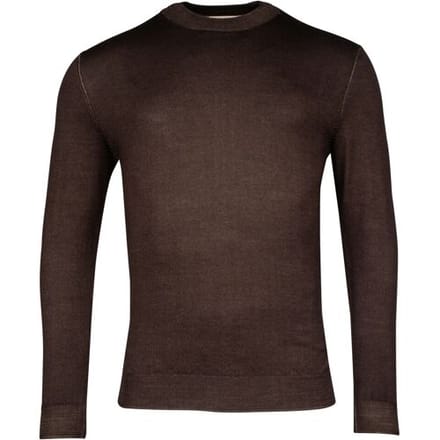 Thomas Maine Trui Turtleneck Single Knit Dye Wash Donker Bruin / male