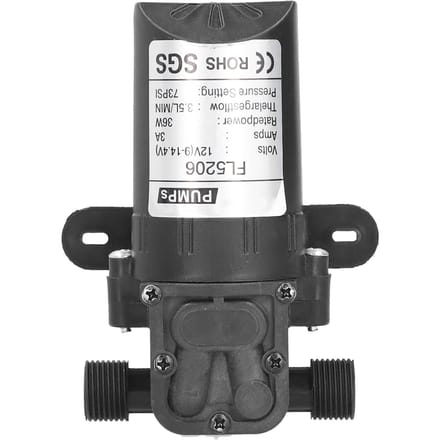 1 2In Micro Membraanpomp Water Aanzuigende Spuit Industriële Verfspuit Gereedschap DC 12V 36W