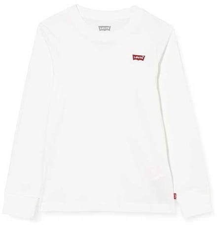 Levi´s ® Kids Batwing Chesthit T-shirt Met Lange Mouwen Wit 4 Years Kinderen