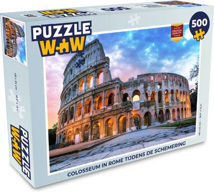 Puzzel Colosseum in Rome tijdens de schemering - Legpuzzel - Puzzel 500 stukjes