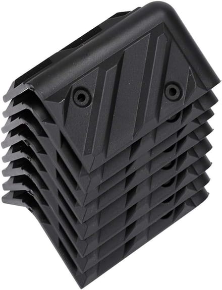 8 STUKS Speaker Corner Protector Plastic Haakse Wrap Hoek met Schroeven Kits, Zwart
