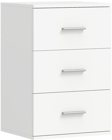 Clruro Nachtkastje - 40 × 35 × 60 cm - met Laden - MDF - Wit