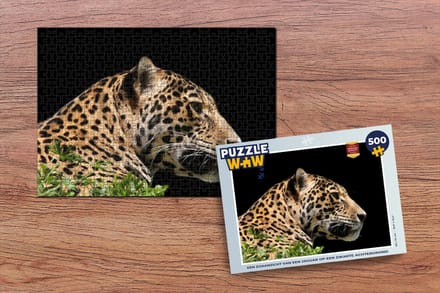 Puzzel Jaguar - Zwart - Planten - Legpuzzel - Puzzel 500 stukjes