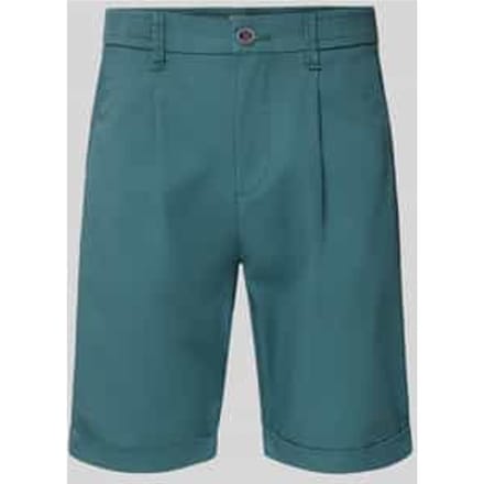 LERROS Korte chino van een lichte katoenmix , Maat: 32 , Kleur: SOFT TEAL , 74% katoen, 24% polyester, 2% elastaan