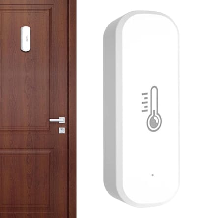Slimme Klimaatmonitor - Temperatuur Vochtigheid Sensor - Huishoudelijk Comfort - Draadloze Wifi Connectiviteit - 7.5 x 3.7 x 2.5 cm