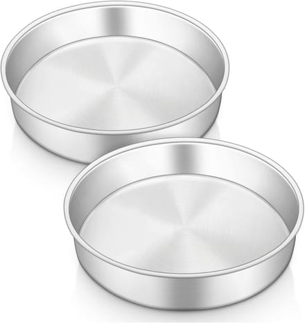 Baking pan set van 2 stuks, ideaal voor taarten en ovenschotels, 24 cm diameter