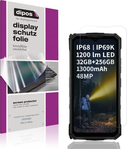 dipos – 4x Beschermfolie geschikt voor DOOGEE Fire 5 Ultra | Krasbestendige & heldere Screenprotector Ultra-Thin