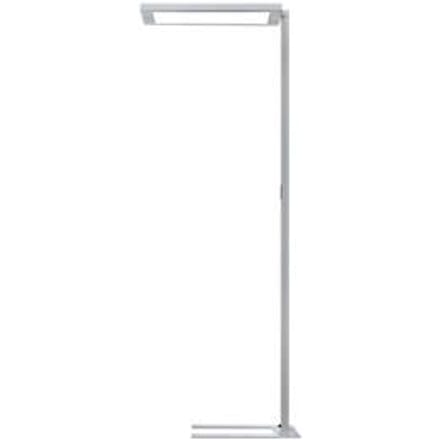 LED-vloerlamp Waldmann LAVIGO, 112 W, 15250 lm, 4000 K, dimbaar, multifunctionele drukknop, bewegings- & daglichtsensor, direct/indirect licht, zilver