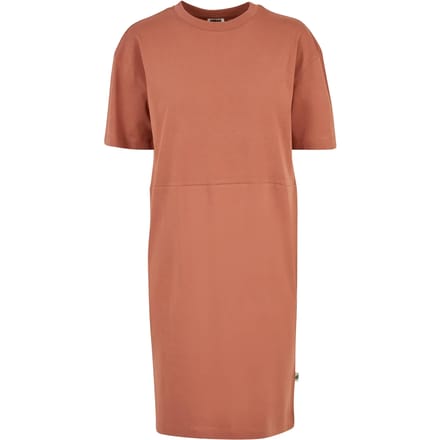 Urban Classics - Organic Oversized Slit Tee Korte jurk - M - Oranje