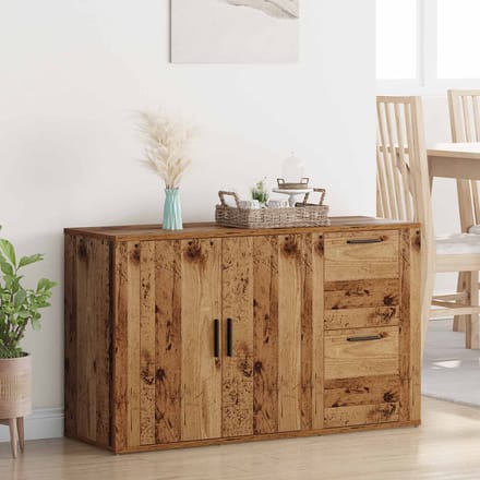 vidaXL - Dressoir - Oudhout - 100 - x - 33 - x - 59.5 - cm - Bewerkt - hout