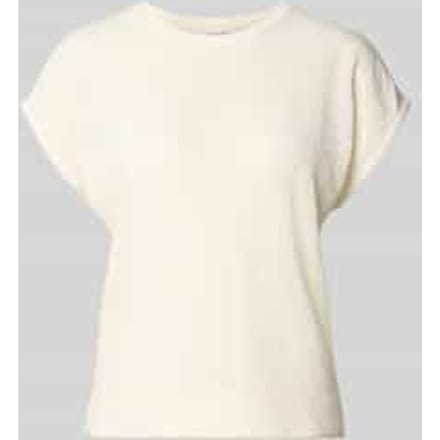 T-shirt met structuurpatroon en ronde hals