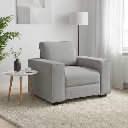 vidaXL - Sofastoel - Wolkgrijs - 100x77x82 - cm - Stof