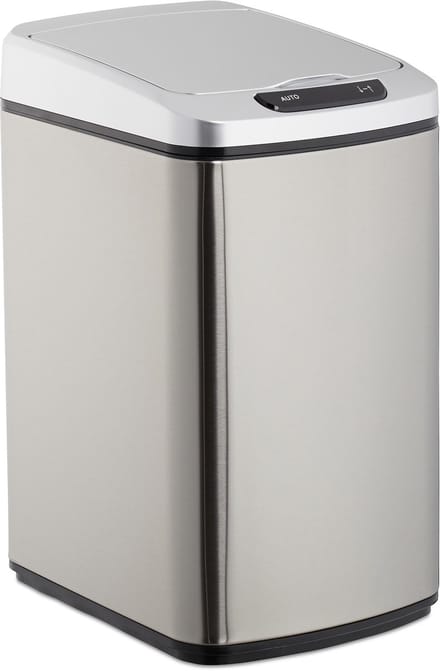 Sensor prullenbak - 12 l - automatisch - met binnenemmer - zilver