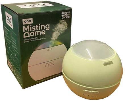 Ona Misting Dome - Geurneutraliserende Aroma diffuser met LED Verlichting