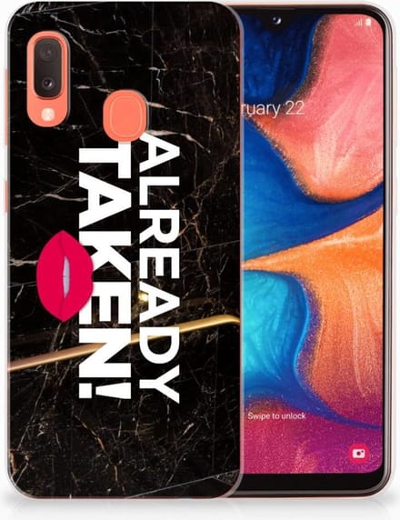Samsung Galaxy A20e Siliconen hoesje met naam Already Taken Black