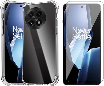 Hoesje geschikt voor OnePlus 13R - Screenprotector Glas - Shockproof Transparant