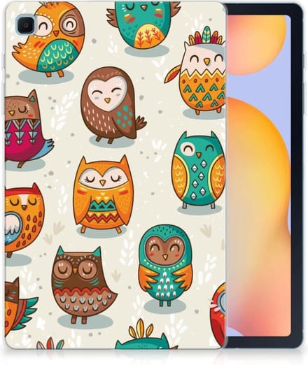 Samsung Galaxy Tab S6 Lite | S6 Lite (2022) Back Case Vrolijke Uilen