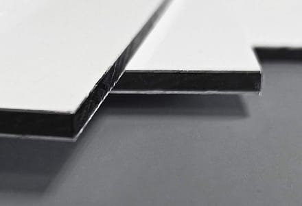 Aluminium Composite Plaat - Sandwichpaneel Dibond - Modelbouw Knutselen - Lichtgewicht Weerbestendig - 21x297 cm 3mm - Wit