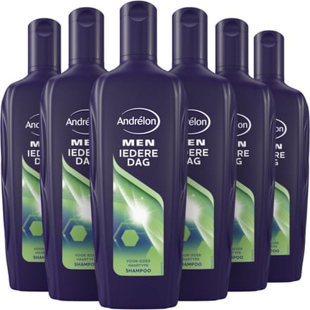 Andrelon Shampoo Men – Iedere Dag – Voordeelverpakking 6 x 300 ml