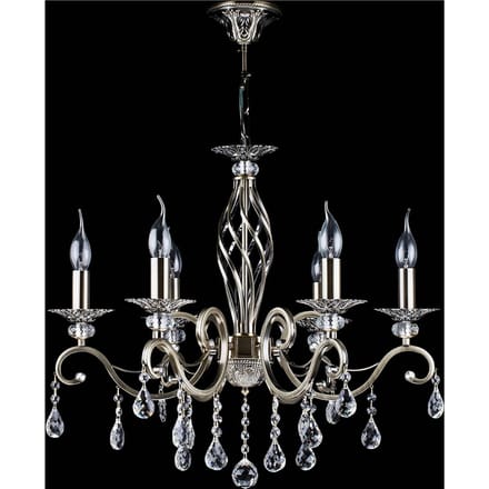 Maytoni Grace kroonluchter 6-lamps messing/wit