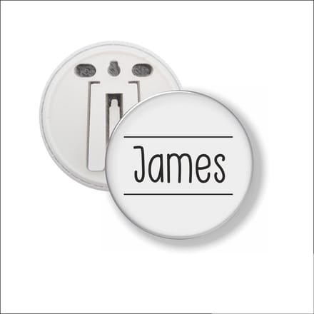 Button Met Clip 58 MM - James