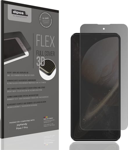 dipos FLEX – Matte Privacy Screenprotector geschikt voor JoyHandy Pova7Pro | Volledige Schermbescherming | Case-Friendly
