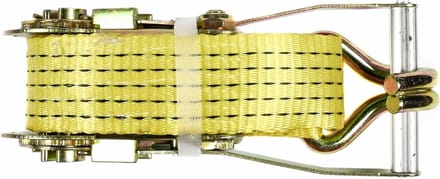 Hofftech Spanband met ratel en haak - 0.5 meter - 5 ton - geel