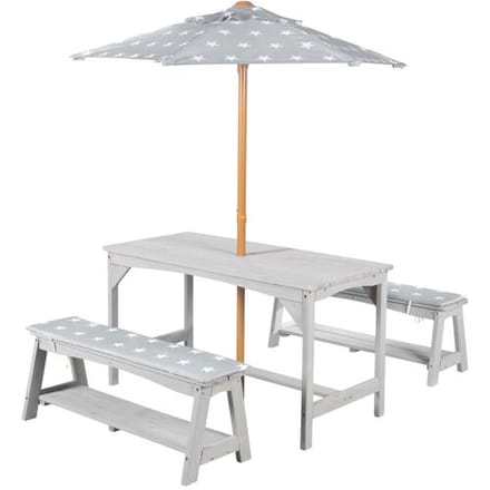 roba Kinder tuinset met parasol (Grijs)