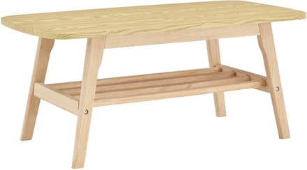 Salontafel - Massief Hout - Twee Niveaus - Woonkamer - Houtkleur