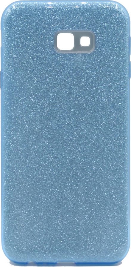 HB Hoesje Geschikt voor Samsung Galaxy J4 Plus - Glitter Back Cover - Blauw