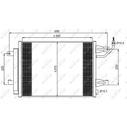Condensator, airconditioning  NRF 350073