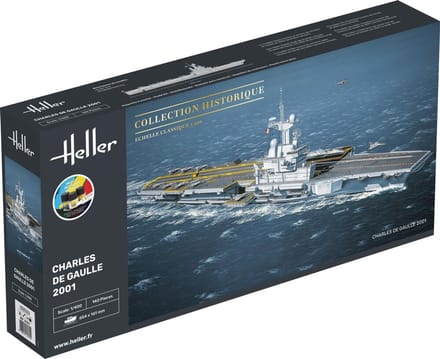 Heller Modelbouwpakket Schepen - 57072 Charles De Gaulle Ship - Starter Kit Plastic - 1:400 - Modelbouw
