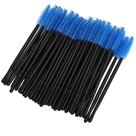 100 stuks Wegwerp Wimperborstel Mascara Staafjes Applicator Make-up Borstel Set Blauw blauw