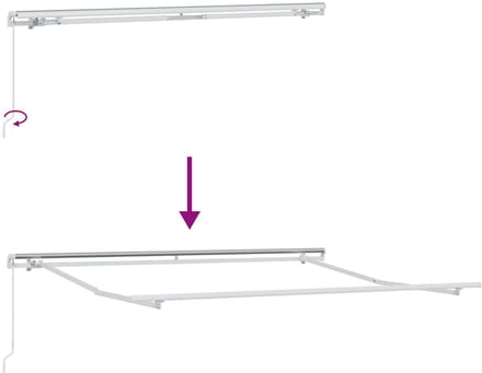 vidaXL - Uitschuifbare - luifel - Zand - 3 - x - 2,5 - m - Polyester - en - Aluminium