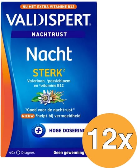 12x Valdispert Nacht Sterk (40 dragees)