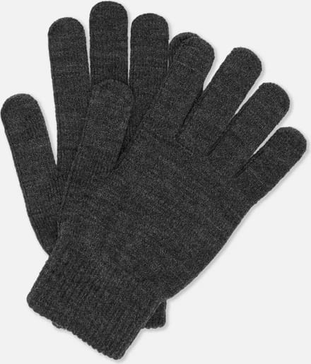 Handschoen met vingers one size-donker grijs