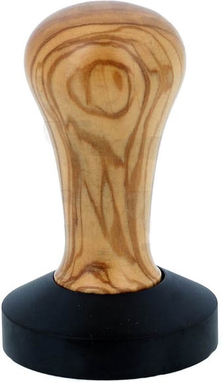 BaristaPro Koffie Tamper - Olijfhout - Teflon Flat Base - 58,5mm