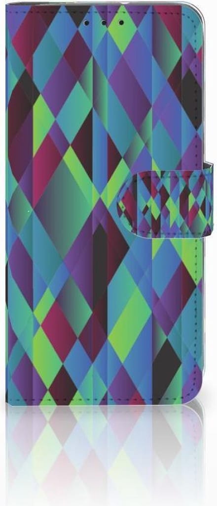Book Case voor Motorola Moto G7 Power Book Case Abstract Green Blue