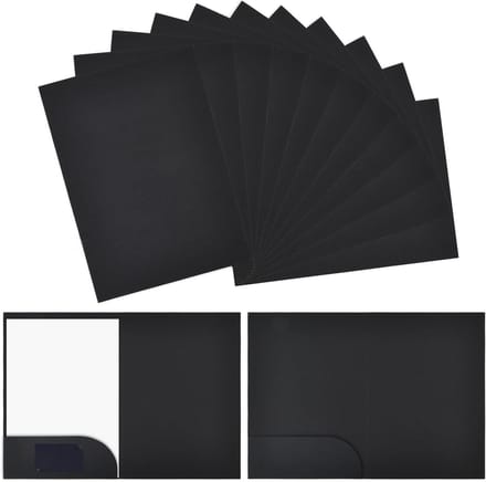 Dailygoods - Set van 20 A4 Presentatie Folders van 350 g/m² met Kaartslot