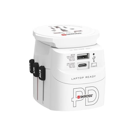 Skross PRO LIGHT WORLD 1 USB+ 1 TYPE C  PD 45WATTS RIGID BOX 2022 - Reisstekker