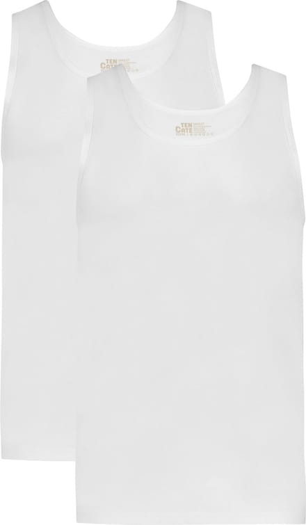 Ten Cate Basics singlet wit 2 pack voor Heren | Maat M