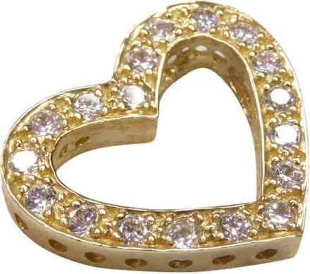 Geel gouden hart hanger