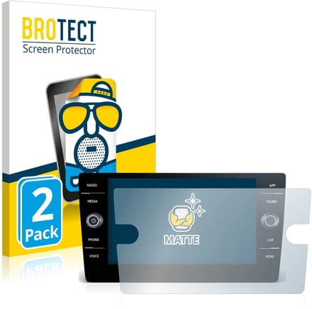 BROTECT - Screenprotector voor Volkswagen Passat 2017 Discover Media 8" 2017-2019 - Folie Beschermfolie matte 2 Stuks