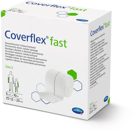 Hartmann coverflex fast buisverband 5 cm x 10 meter maat 2 groen