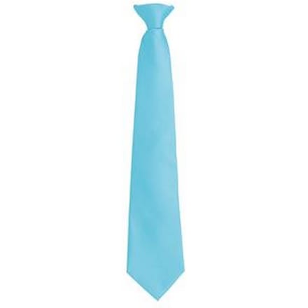 Premier Herenmode "Kleuren" Work Clip On Tie (Turquoise)