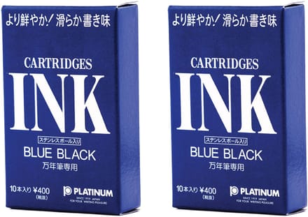 Platinum - Vulpeninkt - 2 doosjes patronen - Blauw - 2x 10